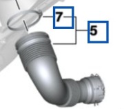 Rurka powietrza oczyszcz. 13 71 8095812, M2, M3, M4 BMW