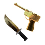 SET KNIFE CORRUPT AND GUN LUGER ~MURDER MYSTERY 2~