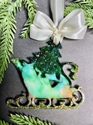 Ręcznie wykonana ozdoba z żywicy epoksydowej.