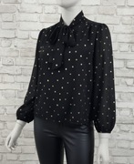 Włoska szyfonowa bluzka złote gwiazdki 40 42 44