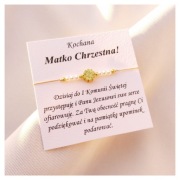 Bransoletka dla Matki Chrzestnej - podziękowanie I Komunia Święta 