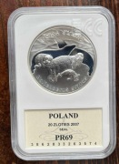 FOKA SZARA 20 zł SREBRNA 2007 mennicza PR 69