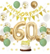 Nowy! Balony ogromny zestaw urodzinowy 60 urodziny 