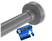 Karnisz teleskopowy 70–120 cm bez wiercenia rozporowy srebrny