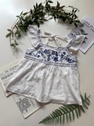 Piękna bawełniana zwiewna bluzka z haftem 100% cotton