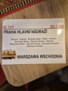 Tablica IC Silesia Praha – Warszawa Wschodnia 