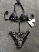 Lorin nowe bikini tankini czarno-złote 38