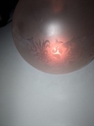 Klosz kula do lampy naftowej Francja XIX/XXw wytrawiany 