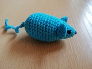 Zabawka dla kota myszka z kocimiętką rękodzieło