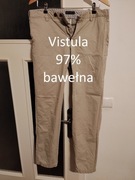 Vistula eleganckie spodnie beżowe rozmiar 32/34 bawełna 97%