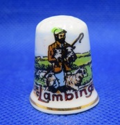 Naparstek Kolekcjonerski Porcelanowy Birchcroft Małe Owieczki 