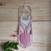 Makrama na kole z imieniem łapacz snów imienna