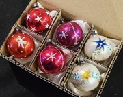 Bombki choinkowe kolorowe bańki retro ozdoby na choinkę vintage prl