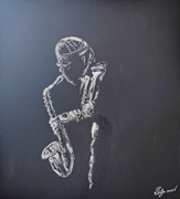 obraz akryl 66/60  akryl Tytuł - Improwizacja w ciemności