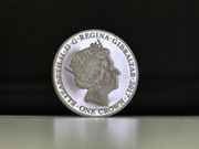 Gibraltar 2017 Elżbieta II - 1 Crown Korona - 70. rocznica ślubu