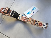 obroża z klamrą plastikową, wzór boho, rozmiar wielki, NOWE