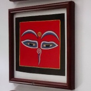 buddyjskie  z INDII w ramie ze szkłem 