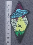 Morale Patch/Naszywka PORWANIE PRZEZ UFO (rewers z klejem)