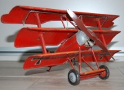 Samolot FOKKER DR.1 CZERWONY BARON METALOWY MODEL RETRO