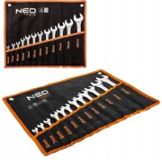 NEO Klucze płasko-oczkowe 6-22 mm, zestaw 12 szt., 09-752