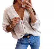 Sweterek oversize modny viral kardigan