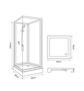 Kabina prysznicowa komplet z brodzikiem