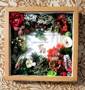 Stroik świąteczny, ramka, prezent na Boże Narodzenie pod choinkę 