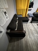 Kanapa Narożnik Sofa Czarna