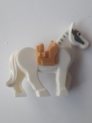 Koń biały z siodłem kompatybilne z Lego, Cobi