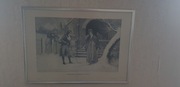 Rycina nr 2 XIX w. E.P. Moran: „Miłosna wiosna w zimie" 60x40cm RAMA