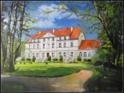 Piękny obraz pałacu w Zwartowie.