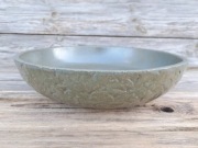 Umywalka ceramiczna, efekt kamienia, ręcznie robiona misa łazienkowa, szara