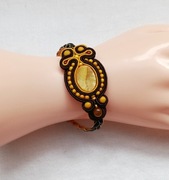 Bransoletka sutasz brązowa żółta