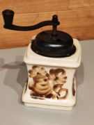 Duży młynek ceramiczny fajans prl