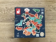 Magnesy drewniane Dinozaury 24 sztuki Janod J05839