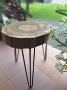 Stolik kawowy z plastra orzech włoski 