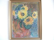 Obrazy olejne ręcznie malowane lata 1959-1975 w ramach drewnianych