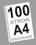 książka ksero A4 mono do 100 stron + bindowanie