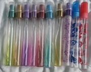 10 szt Buteleczki na perfumy 10ml z atomizerem kolorowe ozdobne