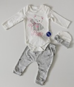 Komplet BODY SPODNIE I CZAPKA 68-74 miniworld 