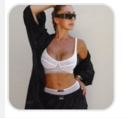 Iveresse biustonosz stanik top white bra xs przezroczysty sexy