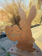 Zając wielkanocny duży 40 cm miedziany