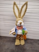 Królik wielkanocny ze słomy 35 cm