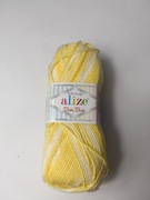 Włóczka Alize Baby Best żółto - biały 6661