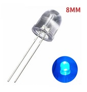 Diody led 8mm niebieskie obudowa przezroczysta 2szt wysyłka w 24h
