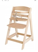 Krzesełko do karmienia dla  dzieci Roba drewno kolor naturalny jasny 