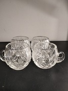 Kryształowe szklaneczki beczułki 4 sztuki 