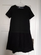 Czarna sukienka krótki rękaw butik Furia r. 42