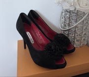 Czółenka Giulio Santoro 38 skóra naturalna czarne