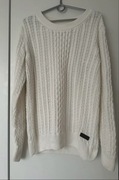 Biały Sweter Pleciony
